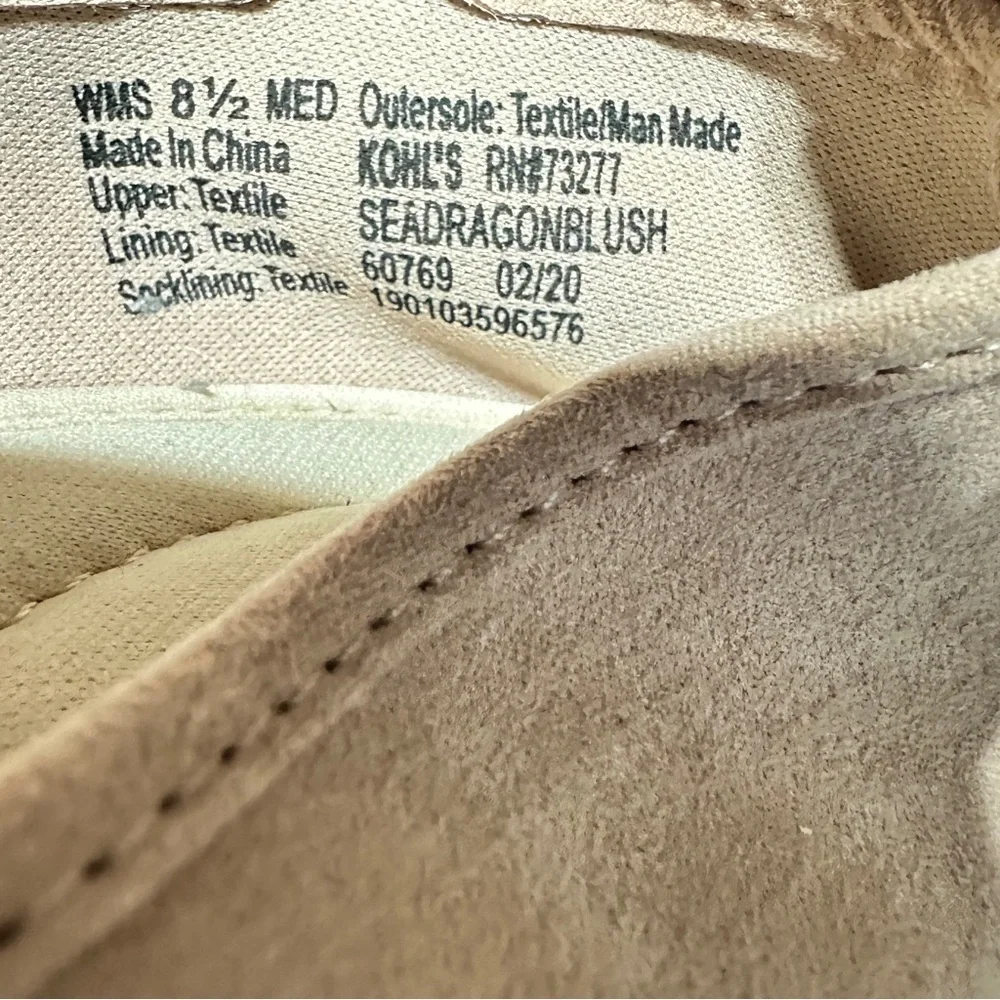 👉 SO Womens Ballet Flats Seadragon Blush Size 8.5 Nude Cross Strap Slip-On Shoes